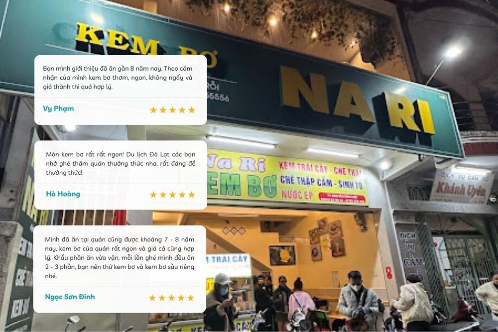 Cảm nhận của thực khách khi thưởng thức kem bơ tại quán Kem bơ Nari